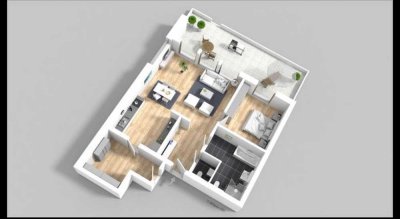 Moderne 2-Zimmer-Neubauwohnung mit Terrasse in Dortmund-Westrich (103 m²)