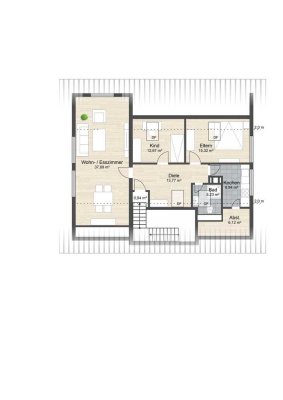Geschmackvolle, sanierte 3-Raum-DG-Wohnung mit Balkon in Bruchköbel