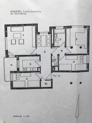 Alltagstaugliche 4-Zimmer-Wohnung mit Balkon in Würzburg