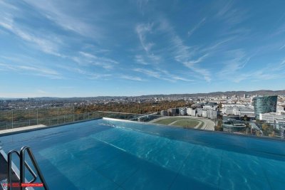 THE GREENVIEW TOWER - TERRASSENTRAUM - WIEN PANORAMABLICK - 26. ETAGE - INFINITYPOOL - WELLNESS - GARAGE