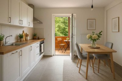 Moderne 2-Zimmer-Wohnung mit großer Terrasse in ruhiger Lage – Erstbezug nach Sanierung