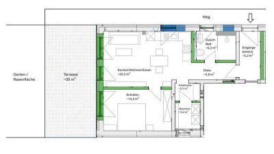 Schöne 2-Zimmer-Wohnung in Emmendingen