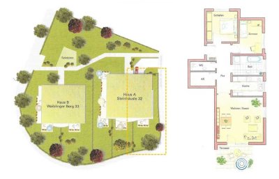 **** Helle gehobene 3,5-Zimmer mit Terrasse & Garten im Wohnviertel Winnenden-Schelmenholz