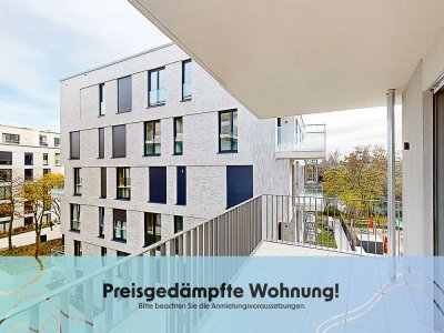 ERSTBEZUG! Hochwertige 4-Zimmer-Wohnung mit Balkon und zwei Bädern (mietpreisgedämpft)