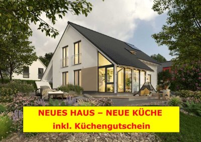 AKTION - Ihr neues Massivhaus inkl. Markenküche. Edles Haus mit Wintergarten.