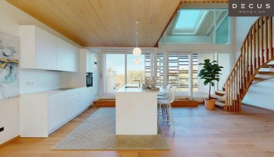 | LUXORIÖSES PENTHOUSE | HELLE DACHGESCHOSS-MAISONETTE MIT BLICK AUF DEN SCHLOSSBERG | 4 ZIMMER &amp; OFFENER WOHN-KÜCHENBEREICH | 2 BÄDER | GALERIE | 2 TERRASSEN | ca. 155m² | LIFTZUGANG | TOP LAGE