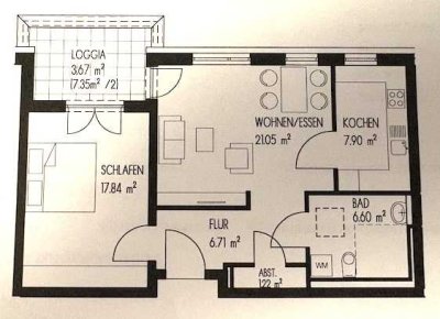 Seniorengerechte Eigentumswohnung 2 ZKB, ca. 65m², Loggia, Stellplatz...