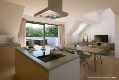 Baustellenberatung: Sa, 22.11. von 11-13 Uhr,Schöne 4-Zi.-Maisonette-Wohnung mit toller Dachterrasse