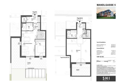 MANDLGASSE 5, TOP 03: Exklusive 3-Zimmer-Gartenmaisonette mit über 135 m² Garten