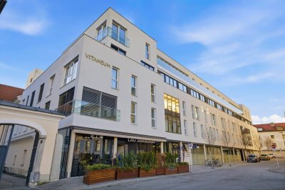Neubau: Mega 3 Zimmerwohnung mit Terrasse &amp; Garten am Benediktinermarkt!