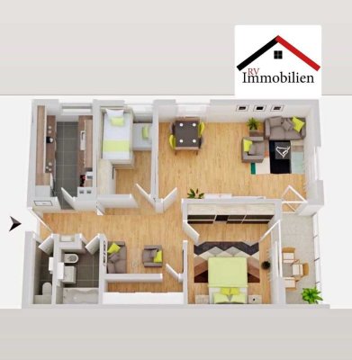 Einziehen und genießen – Modernisierte 3,5-Zimmer-Wohnung mit Garage & Küche inklusive