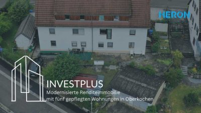 INVESTPLUS – Modernisierte Renditeimmobilie mit fünf gepflegten Wohnungen in Oberkochen