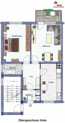 E.- Vogelheim 2 R-Wohnung ruhig & sep. Zugang & Süd-Balkon