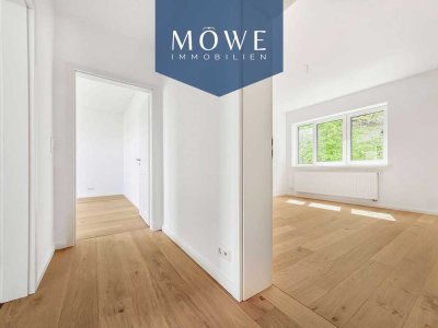 Moderne 3-Raum Wohnung mit Balkon und Blick ins Grüne