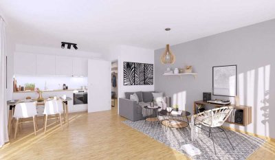 Helle Eigentumswohnung mit bodentiefen Fenstern, Balkon und Aufzug