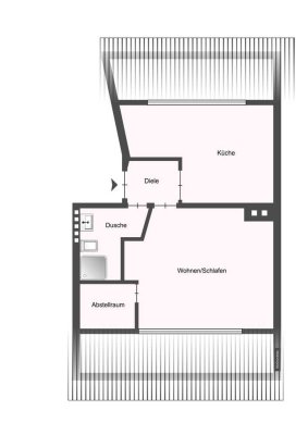 2-Zi-DG Wohnung in Köln Nippes mit 34 m² Wohnfläche, mietfrei