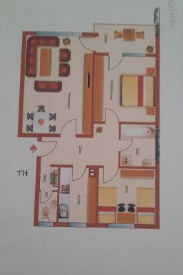 Helle 3-Zimmer Wohnung mit Balkon in Ottenbach