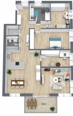 !! NEUBAU !! - 4 Zimmer Wohnung mit Südbalkon im Energiesparhaus