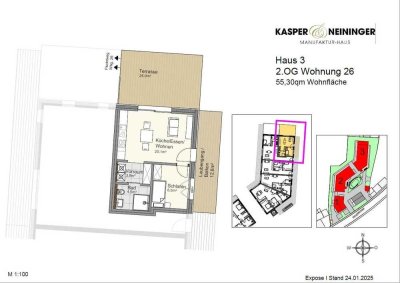 Betreutes Wohnen: Klein, schicke Wohnung mit atemberaubende Terrasse!