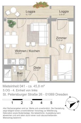 City-Feeling pur – stilvolle modernisierte 2-Raum-Wohnung mit Aussicht!