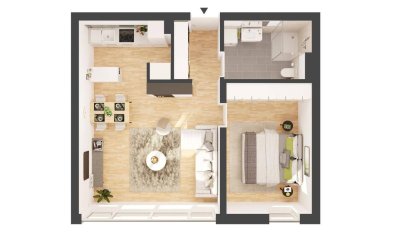 2-Zimmer Hochparterre Neubau-Wohnung (W05)