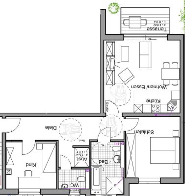 3-Zimmer Neubauwohnung WBS erforderlich