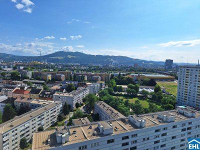 2 Zimmer Wohnung mit hochwertiger Ausstattung und Weitblick über Linz