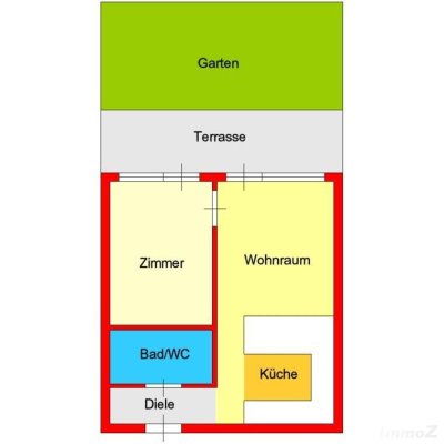 Provisionsfrei: modernes 2-Zimmer-Apartment mit Terrasse und kleinem Garten in Ruhelage - Graz-Straßgang zu vermieten.