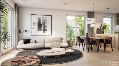 4-Zi-Eck-Whg. mit 2 Bädern, davon 1 en suite mit Tageslicht und Süd-Westbalkon