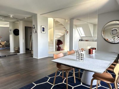 Unvergleichlich geschmackvolle Penthouse-Maisonette mit Aufzug und Kurhausblick