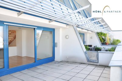 4 ZIMMER DG-MAISONETTE mit Terrasse | Swimmingpool, Fitnessraum, Sauna | Nahe U1 Kagran
