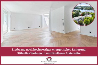 Erstbezug nach hochwertiger energetischer Sanierung – stilvolles Wohnen in unmittelbarer Alsternähe!