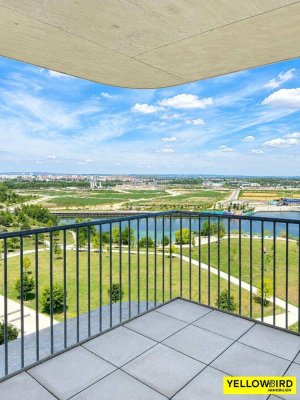 3-Zimmer-Neubauwohnung mit großzügiger TERRASSE, überdachtem BALKON und Blick über Seestadt