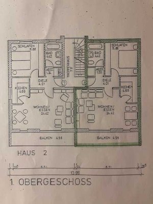 Helle und freundliche 2-Raum-Wohnung mit EBK in Huglfing