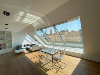 vollständig möblierte, moderne Dachgeschosswohnung mit Terrasse - 15 Minuten zu Fuß bis Stephansplatz, in 25 Minuten am Flughafen mit Zug