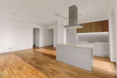 3-Zimmer Wohnung Extra Large (unmöbliert) mit Zugang zu erstklassigen Gemeinschaftsflächen: Fitness, Co-Working, Dachterrasse, Yoga, Private Dining &amp; Kinoraum