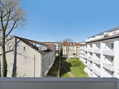 Gepflegtes Apartment mit Balkon zum ruhigen Innenhof mit  Blick über Münchens Dächer - Milbertshofen