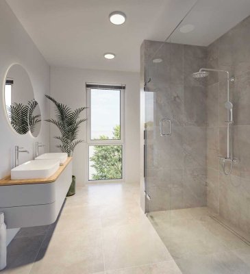 PURE - Erstbezug, hochwertig ausgestattete barrierefreie 4 Zimmer Wohnung, Parkett, Aufzug, TG