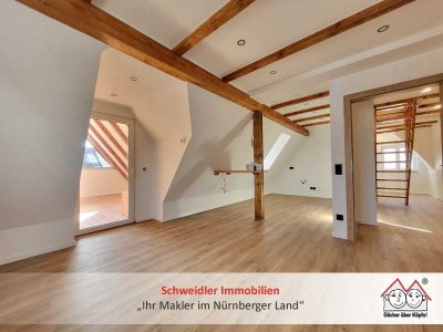 Erstbezug nach Sanierung! TOP 4-Zimmer-Dachgeschosswohnung auf zwei Ebenen mit Loggia in Lauf