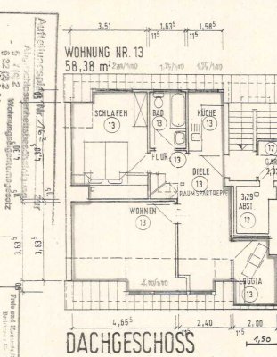 Helle 2 Zimmer Dachgeschosswohnung  Mitten im Leben