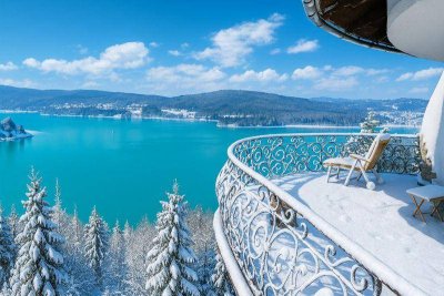 Villa am Wörthersee in spektakulärer Seeblicklage mit Schwimmhalle