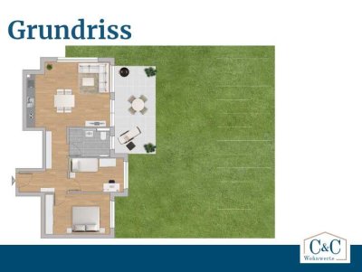 3-Zimmer-Erdgeschoss-Wohnung mit großem, privatem Garten, Tageslichtbad, Aufzug uvm.