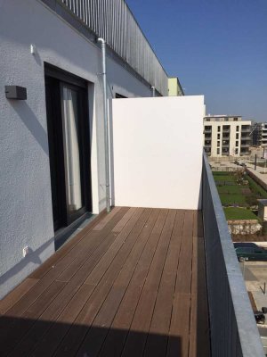 Neubauwohnung (2018) in Köpenick: 2 Zimmer mit Terrasse und Einbauküche