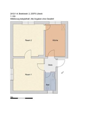 Schöne 2- Zimmer-Wohnung in ruhiger Wohnlage in Travemünde