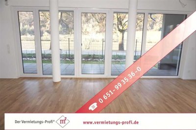 Trier: Stilvolle 2-ZKB in direkter Mosellage – großzügige Terrasse & hochwertige Einbauküche inklusi