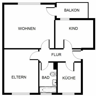 Schöne Wohnung: 3-Zimmer-Wohnung