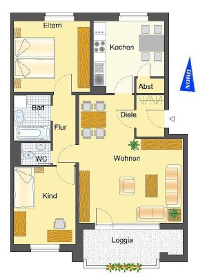 3,5 Zimmer Wohnung mit Balkon- WBS erforderlich!!!