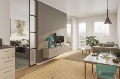 Moderne 2-Zimmer-Wohnung mit Balkon im Neubauprojekt STAYTION in Düren