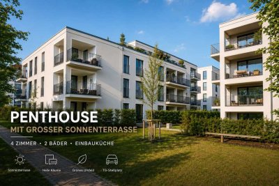 4 Zimmer, 2 Bäder, tolle Einbauküche – Penthouse mit großer Sonnenterrasse