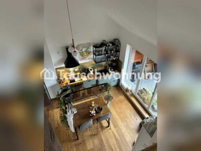 Tauschwohnung: Schöne ruhige und sehr helle Dachgeschosswohung (2 Etagen)